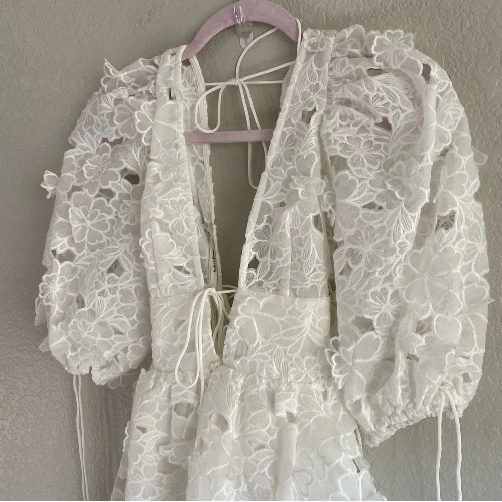 For Love and Lemons | White Leighton Mini Dress - Picture 7 of 12
